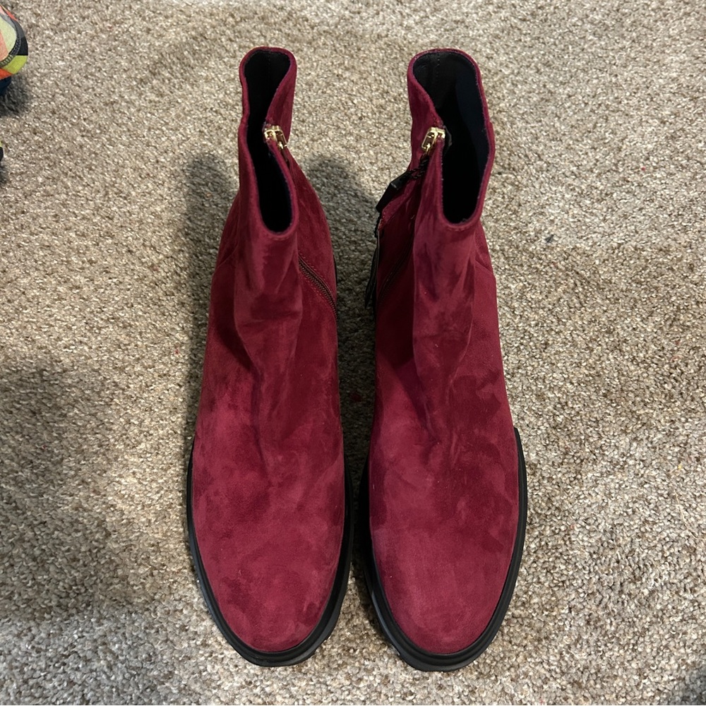 Grigiarancio Elegant Burgundy Heeled Boots